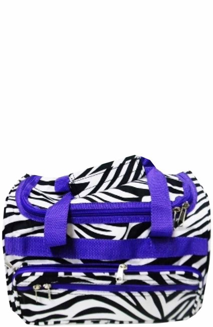 Printed Duffle bag-T13ZEB-D.PURPLE